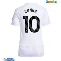 Manchester United Matheus Cunha #10 Gostujuci Dres za Ženska 2025-26 Kratak Rukav